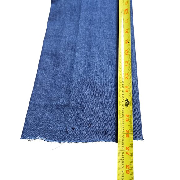 Vintage Live Ins Denim Loose Straight Jeans Raw Hem Embroidered 27x27 Boho Y2K - Picture 11 of 12